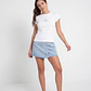 Falda Mujer Denim Botones Celeste - Miniatura 4