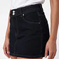 Falda Mujer Short Raw Denim Azul - Miniatura 3