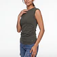 Polera Mujer Básica Drapeada Verde - Miniatura 1