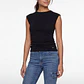 Polera Mujer Básica Drapeada Negro - Miniatura 1