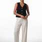 Vest Mujer Lino Sastrero Negro - Miniatura 4