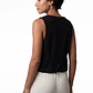 Vest Mujer Lino Sastrero Negro - Miniatura 2