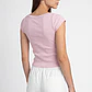 Polera Mujer Rib Cuello Bote Rosado - Miniatura 2