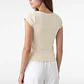Polera Mujer Rib Cuello Bote Crudo - Miniatura 2