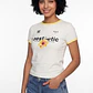 Polera Mujer Baby Tee Hibisco Crudo - Miniatura 1