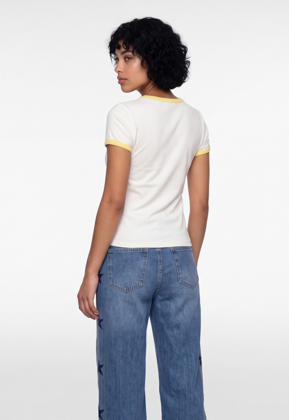 Polera Mujer Baby Tee Hibisco Crudo 2