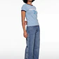 Polera Mujer Baby Tee Hibisco Celeste - Miniatura 1