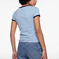 Polera Mujer Baby Tee Hibisco Celeste - Miniatura 2