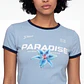 Polera Mujer Baby Tee Hibisco Celeste - Miniatura 3