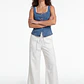 Vest Mujer Denim Escote Cuadrado Azul - Miniatura 4