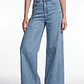 Pantalón Mujer Palazzo Lyocell Celeste - Miniatura 1