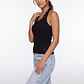 Peto Mujer Rib Halter Negro - Miniatura 1