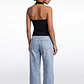 Peto Mujer Rib Halter Negro - Miniatura 2