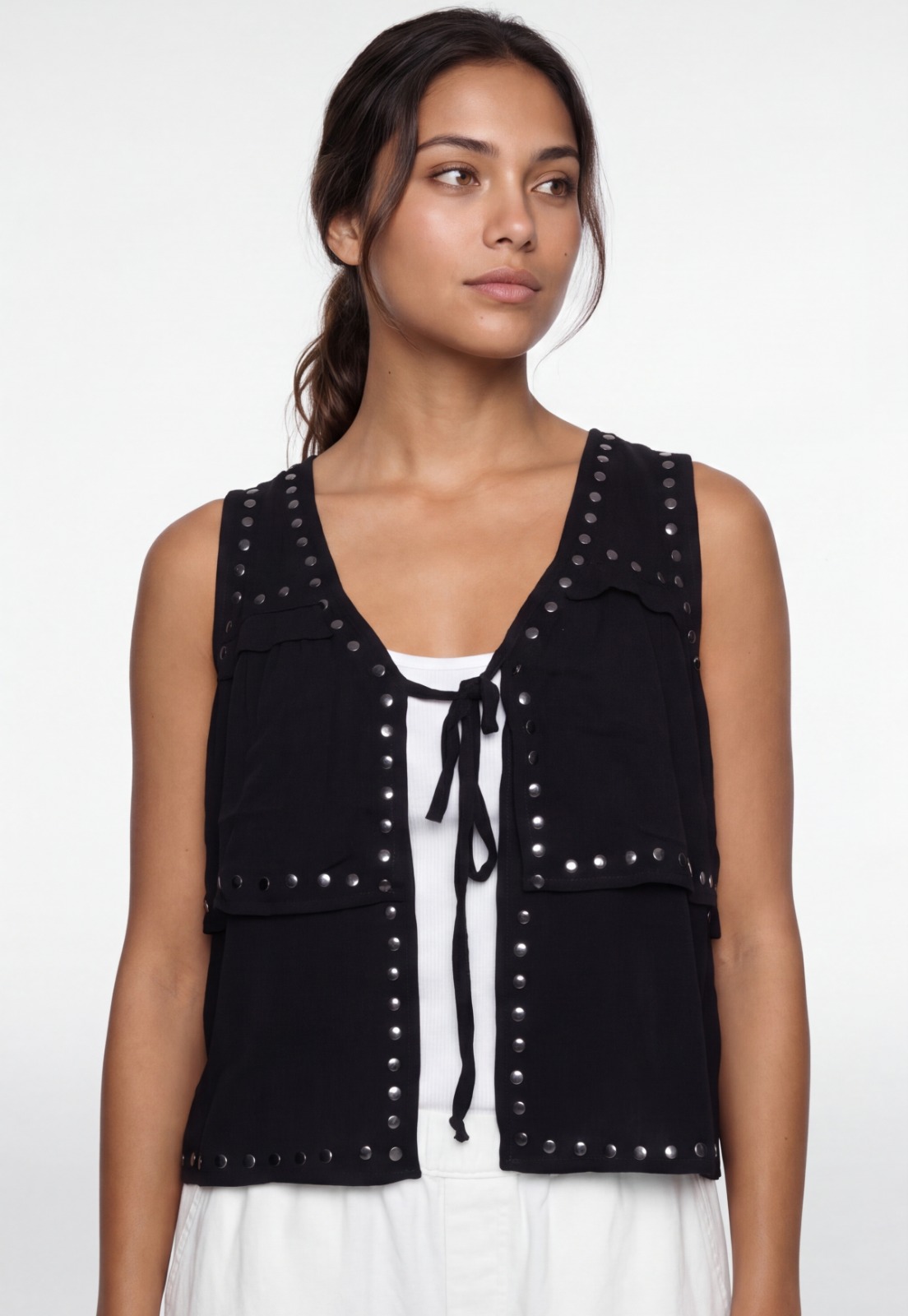 Blusa Mujer Tachas Negro 3