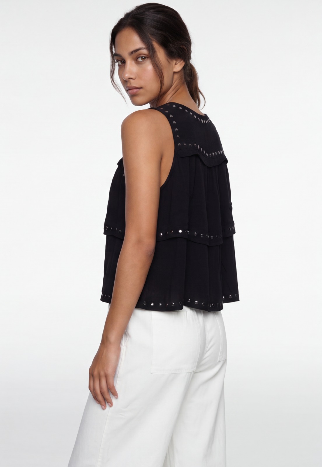 Blusa Mujer Tachas Negro 2