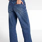 Jeans Mujer Baggy Bolsillo Parche Azul - Miniatura 2