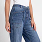 Jeans Mujer Baggy Bolsillo Parche Azul - Miniatura 3