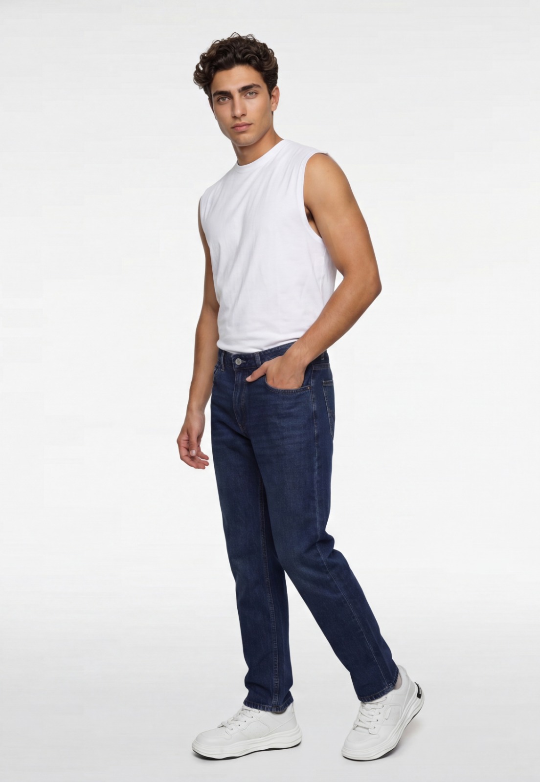 Jeans Hombre Regular Azul 4