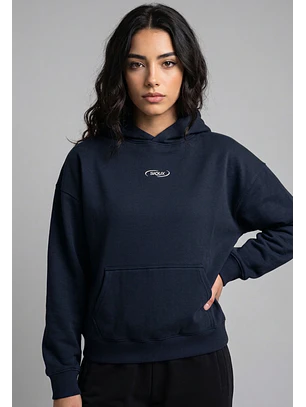 Polerón Mujer Hoodie Bordado Back Negro