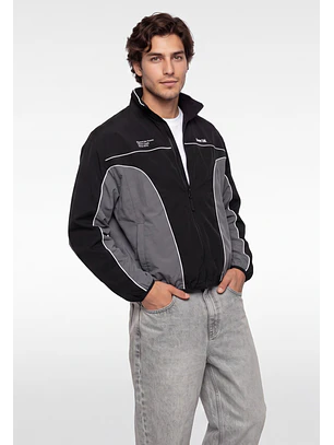 Chaqueta Hombre Técnica Cierre Negro