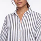 Blusa Mujer Listada Lino Blanco - Miniatura 3