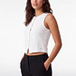 Peto Mujer Botones Blanco - Miniatura 1