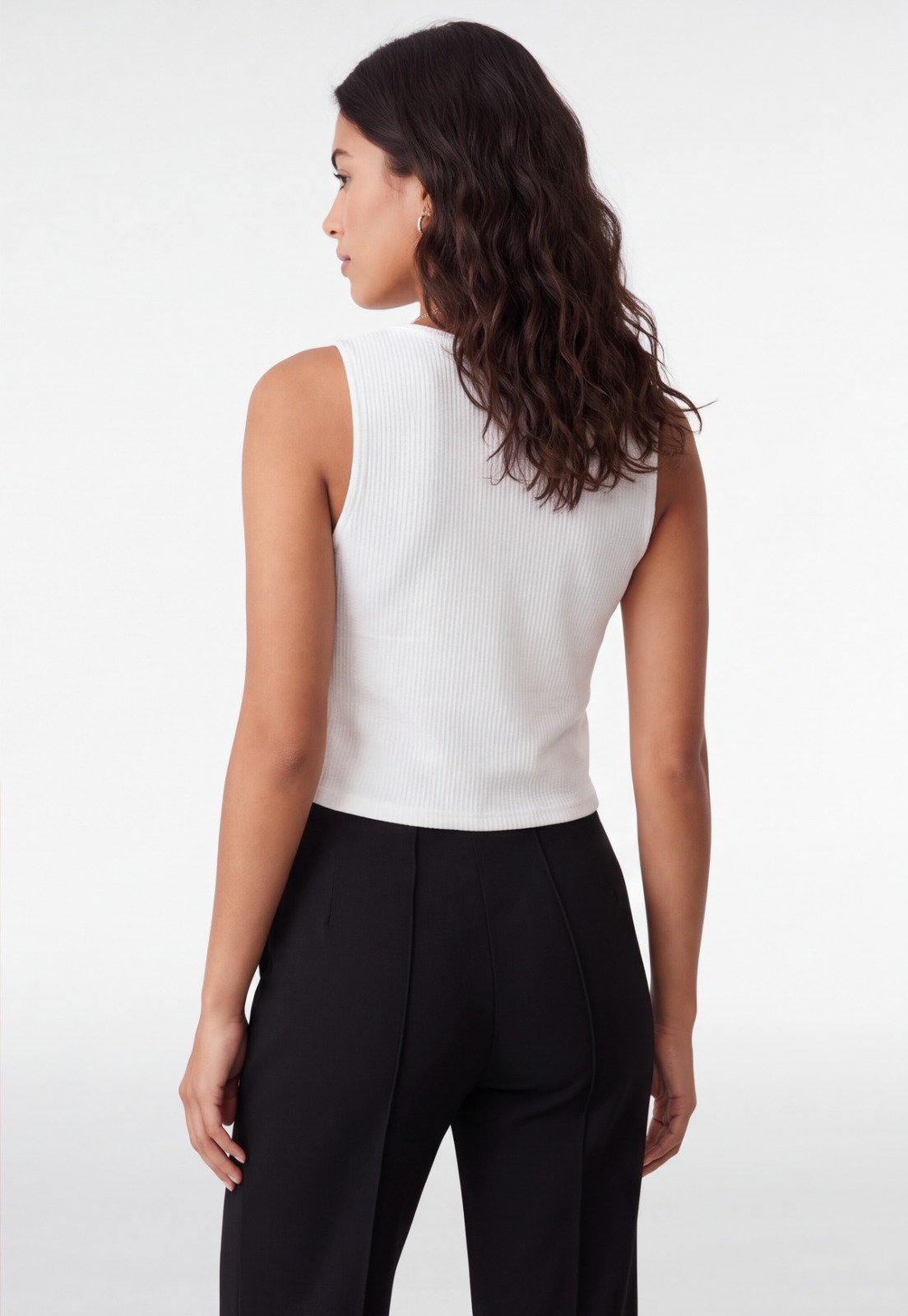 Peto Mujer Botones Blanco 2