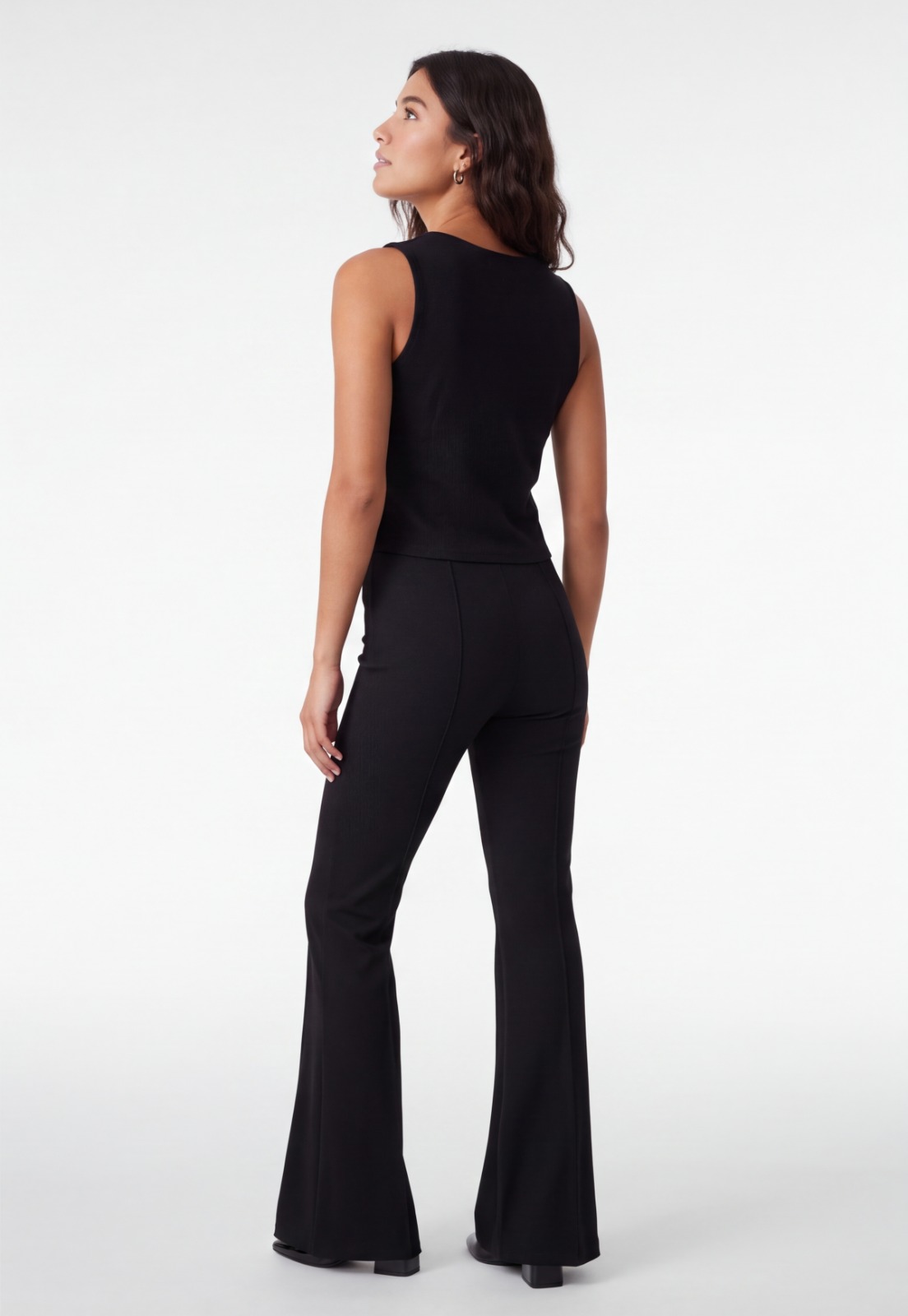 Peto Mujer Botones Negro 2