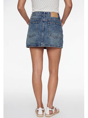 Falda Mujer Denim Vintage Azul