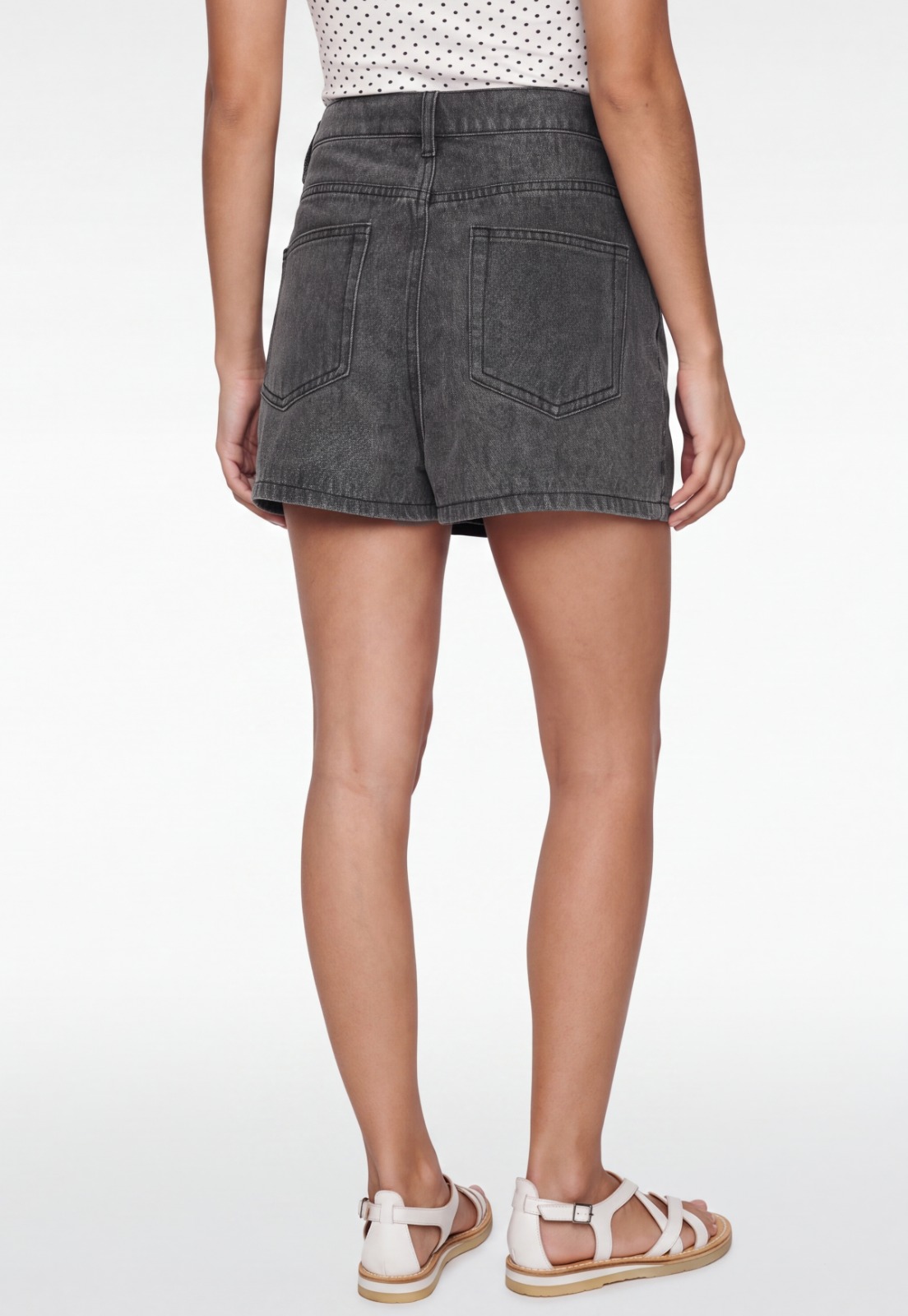 Falda Mujer Short Denim Gris 2