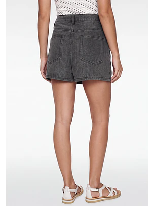 Falda Mujer Short Denim Gris