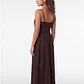 Vestido Mujer Corte Cintura Café - Miniatura 2