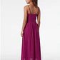 Vestido Mujer Corte Cintura Magenta - Miniatura 2