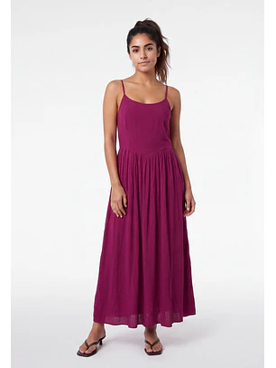 Vestido Mujer Corte Cintura Magenta