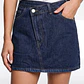 Falda Mujer Denim Raw Cruzada Azul - Miniatura 3