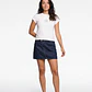 Falda Mujer Denim Raw Cruzada Azul - Miniatura 4