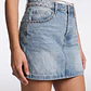 Falda Mujer Denim Tachas Celeste - Miniatura 3
