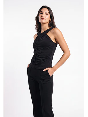 Peto Mujer Recogido Al Medio Negro