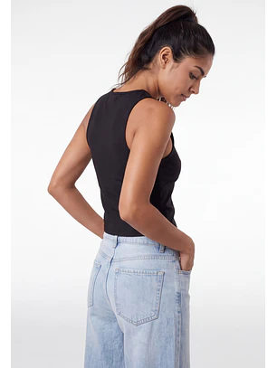 Peto Mujer Corte Busto Negro
