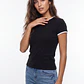 Polera Mujer Modal Doble Negro - Miniatura 1
