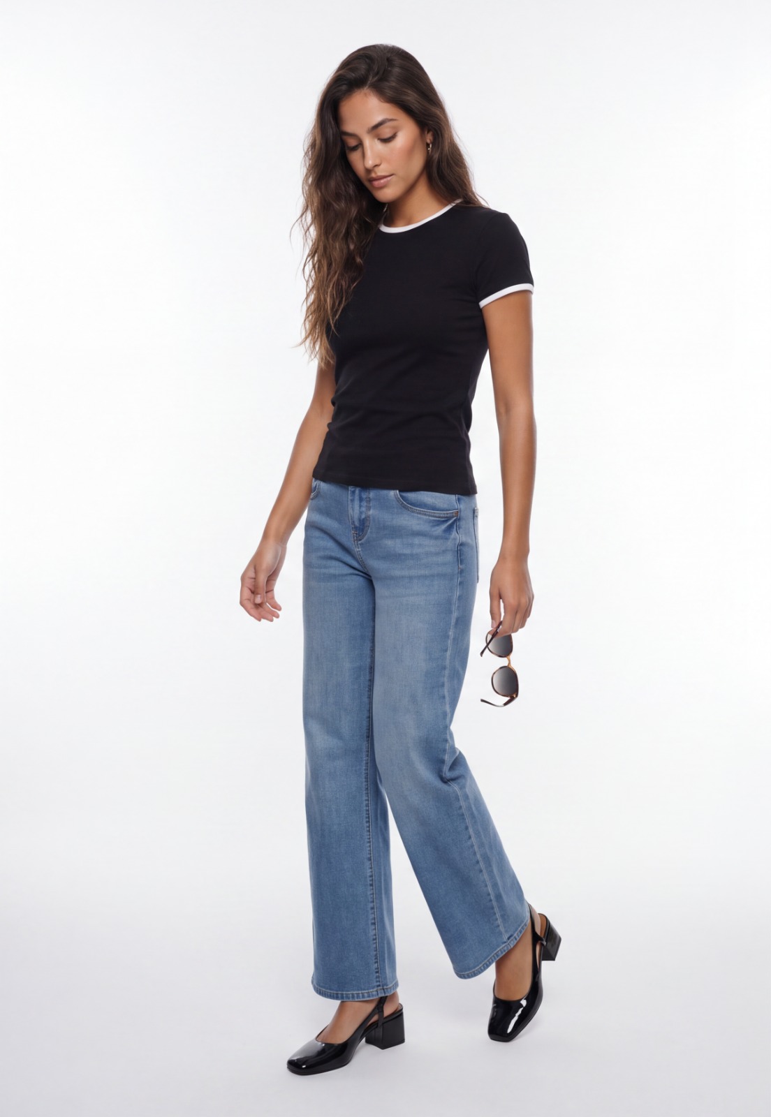 Polera Mujer Modal Doble Negro 4