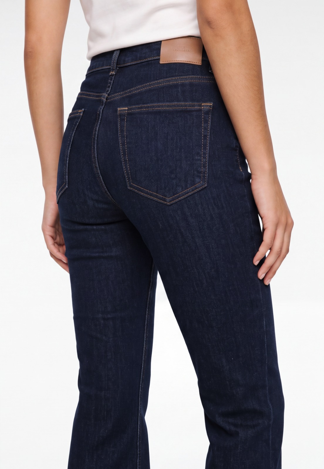 Jeans Mujer Raw Flare Tiro Alto Azul 2