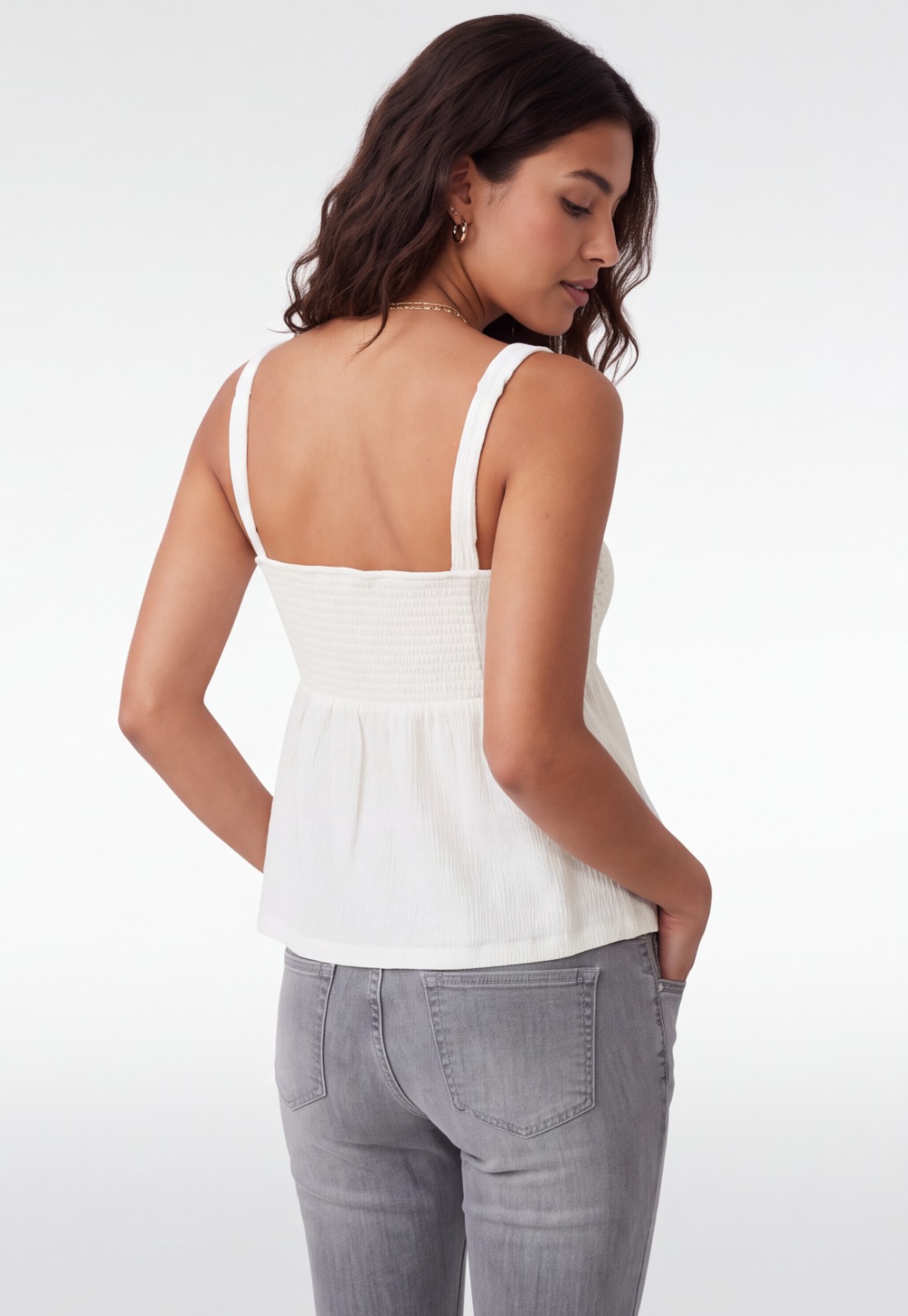 Peto Mujer Pabilo Fantasía Macramé Blanco 2