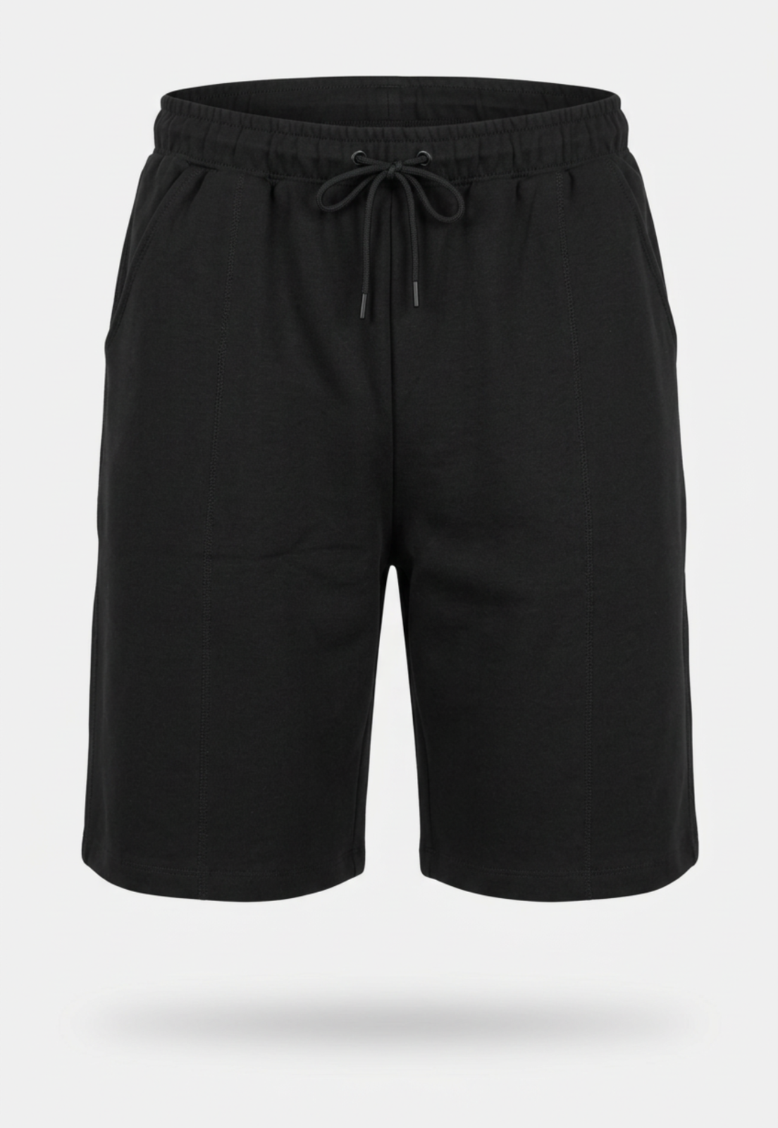 Bermuda Hombre Jort Franela Interlock Negro 1