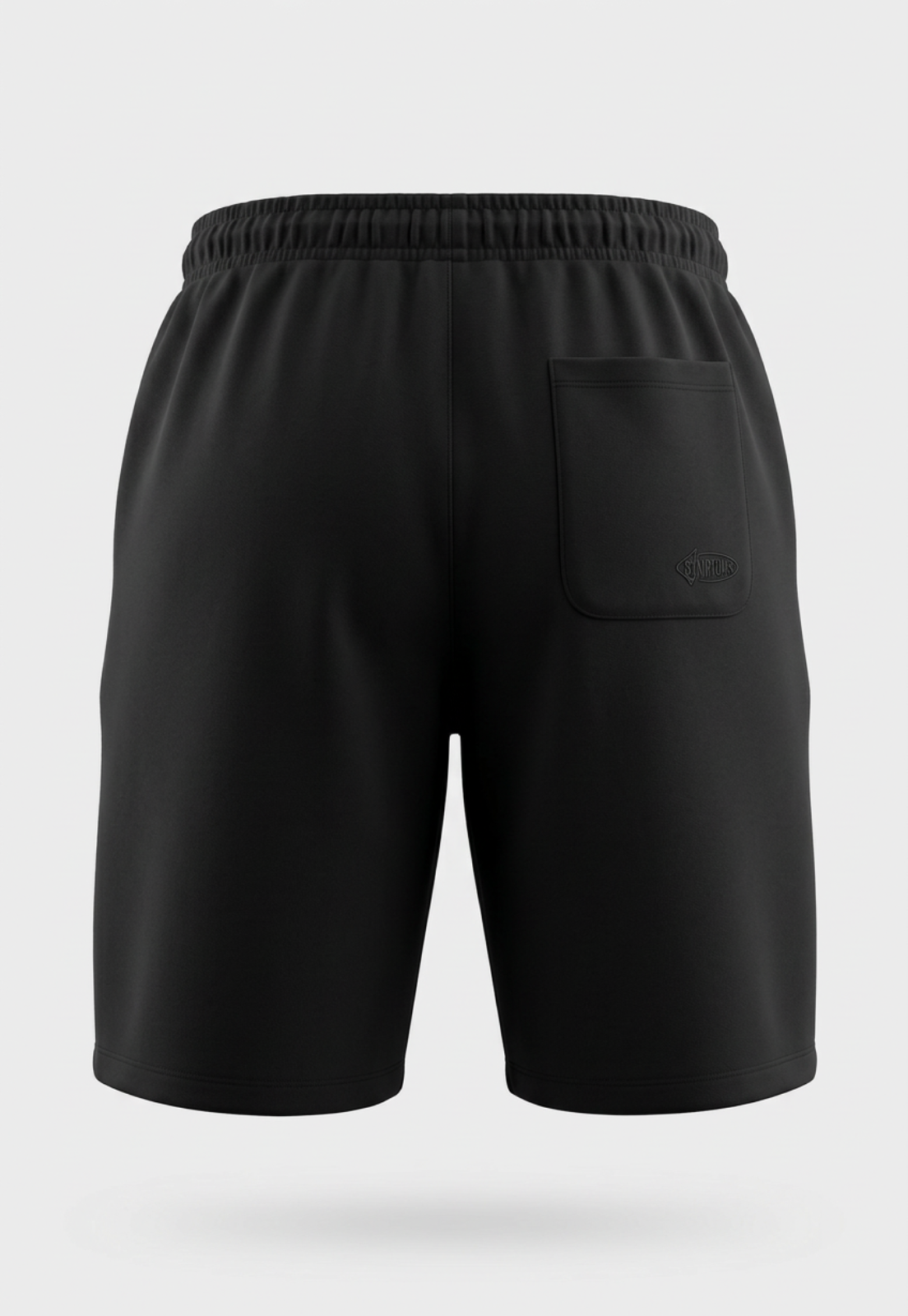 Bermuda Hombre Jort Franela Interlock Negro 2