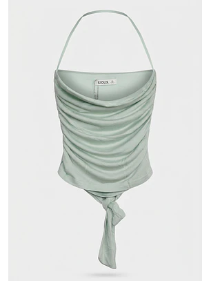 Peto Mujer Strapless Amarra Delantero Menta