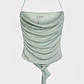 Peto Mujer Strapless Amarra Delantero Menta - Miniatura 1