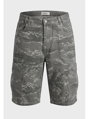 Bermuda Hombre Jort Camuflado Gris