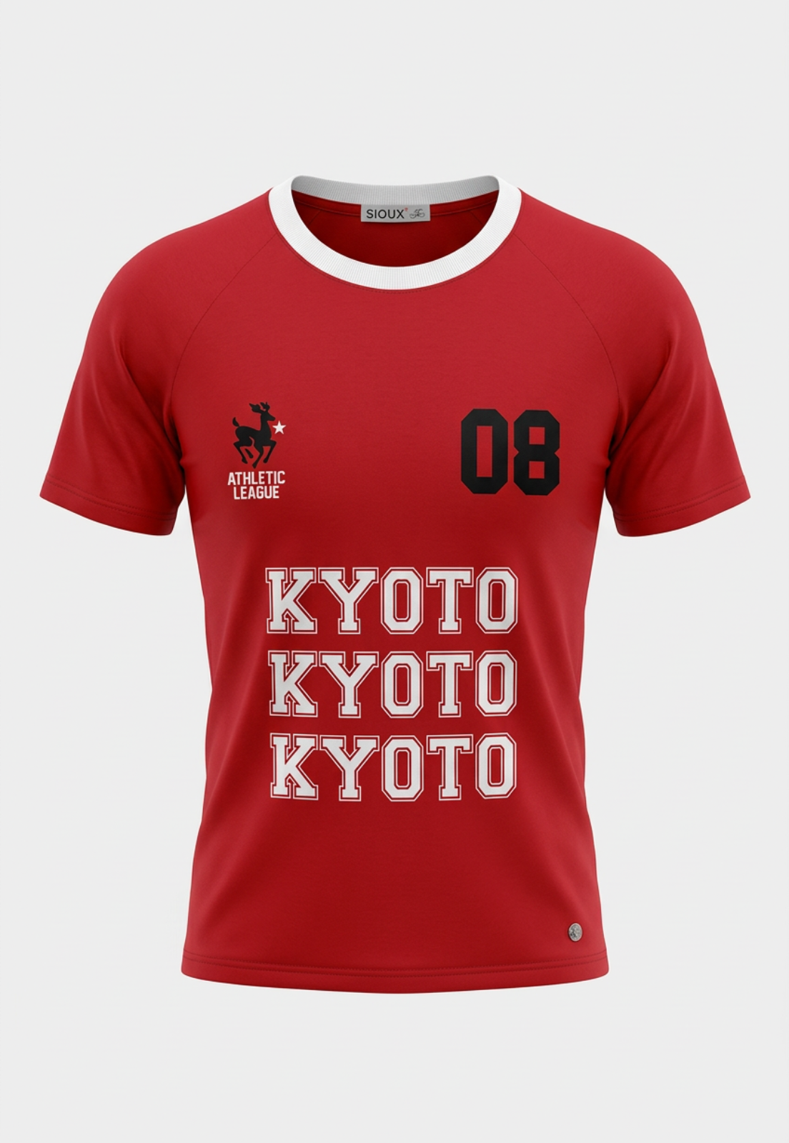 Polera Mujer Estampado Japan Rojo 1