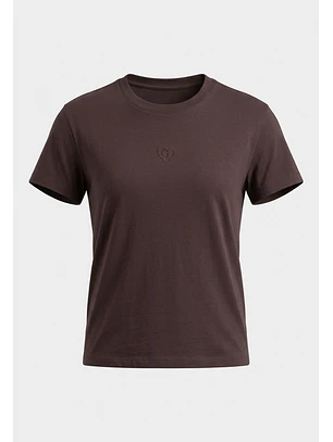 Polera Mujer Loose Fit Basic Café